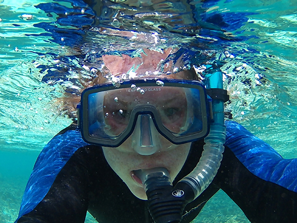 Snorkeling selfie by the author.